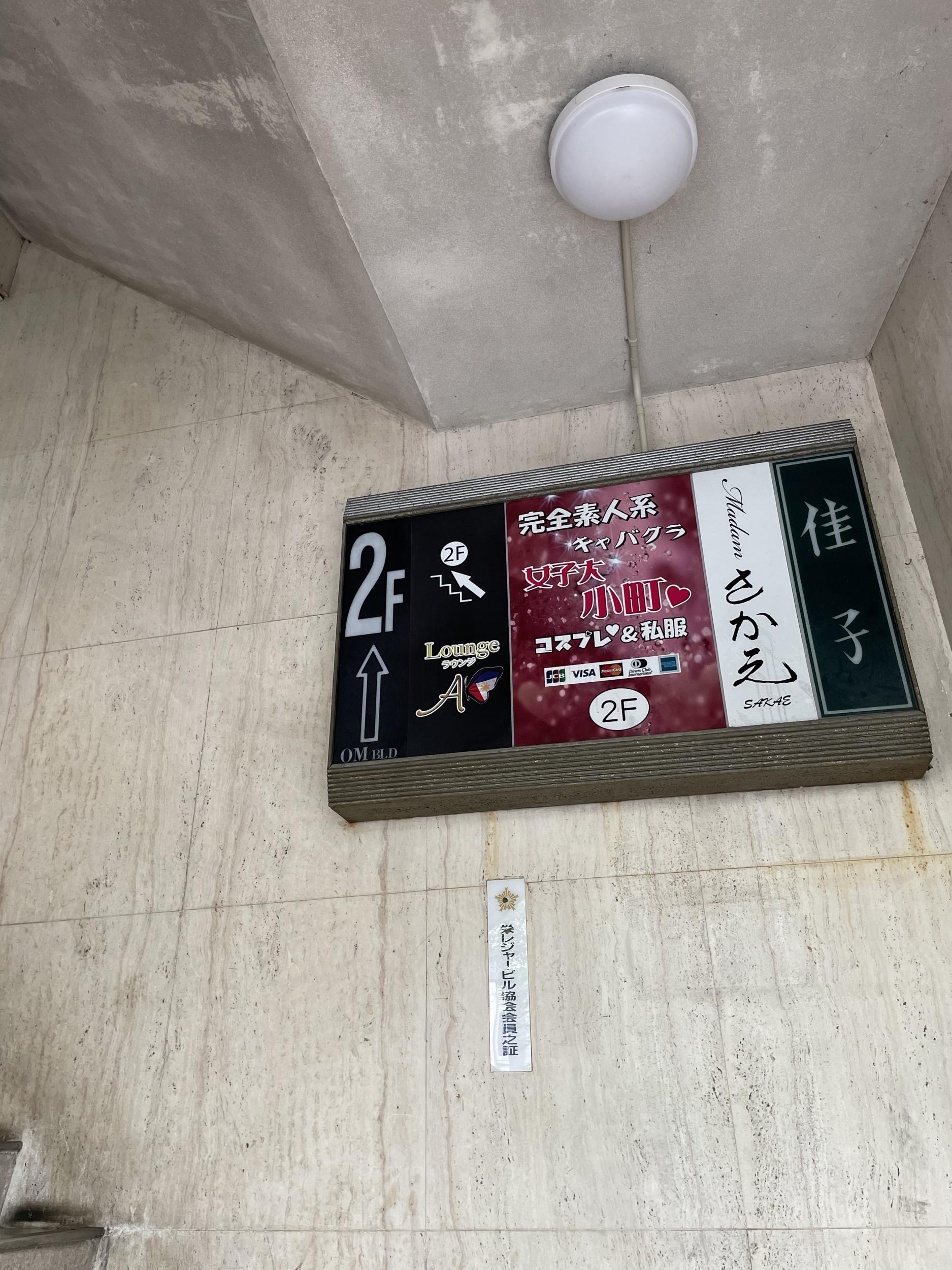 看板サイト:【カラオケ・バー・ラウンジの看板】ラウンジA様　袖看板　壁面看板　案内看板の作業記録